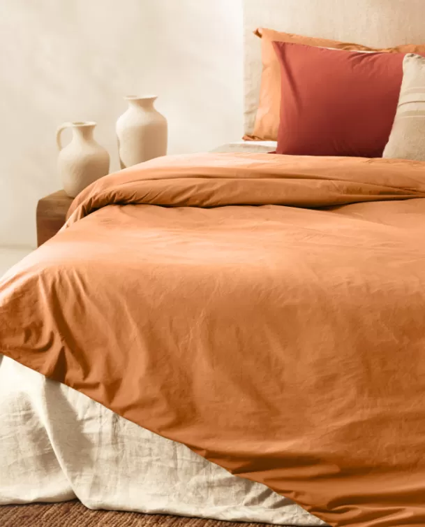 Bassols Funda Nórdica de Algodón Lavado Florencia Naranja Flash Sale