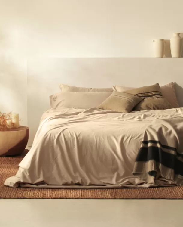 Bassols Funda Nórdica Sahara Beige Mate de Algodón Lavado Sale