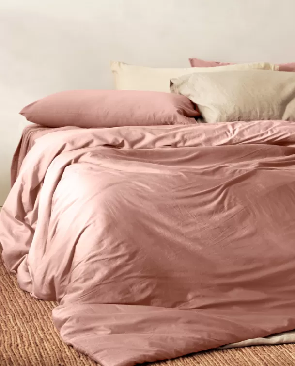 Bassols Funda Nórdica Sahara Rosa Mate de Algodón Lavado Clearance
