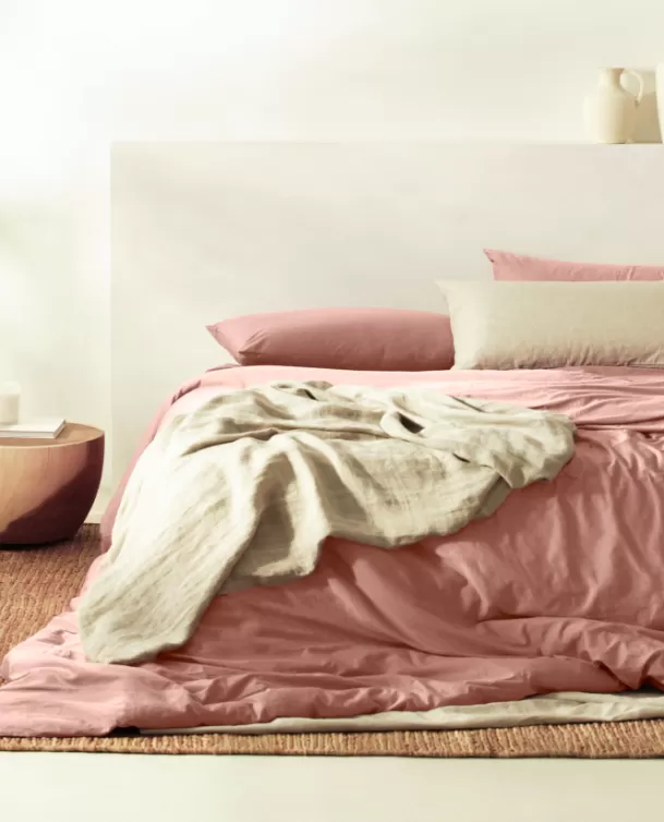 Bassols Funda Nórdica Sahara Rosa Mate de Algodón Lavado Clearance
