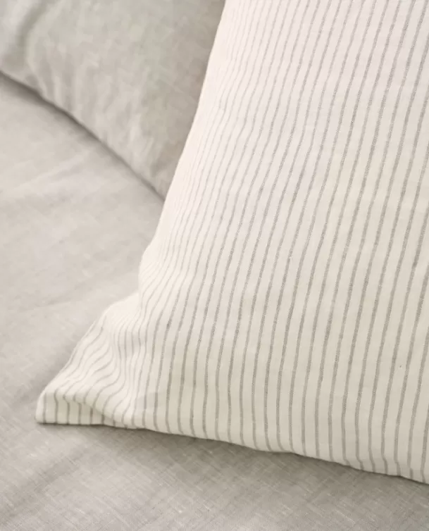 Bassols Fundas de Almohada Flax Gris Cheap