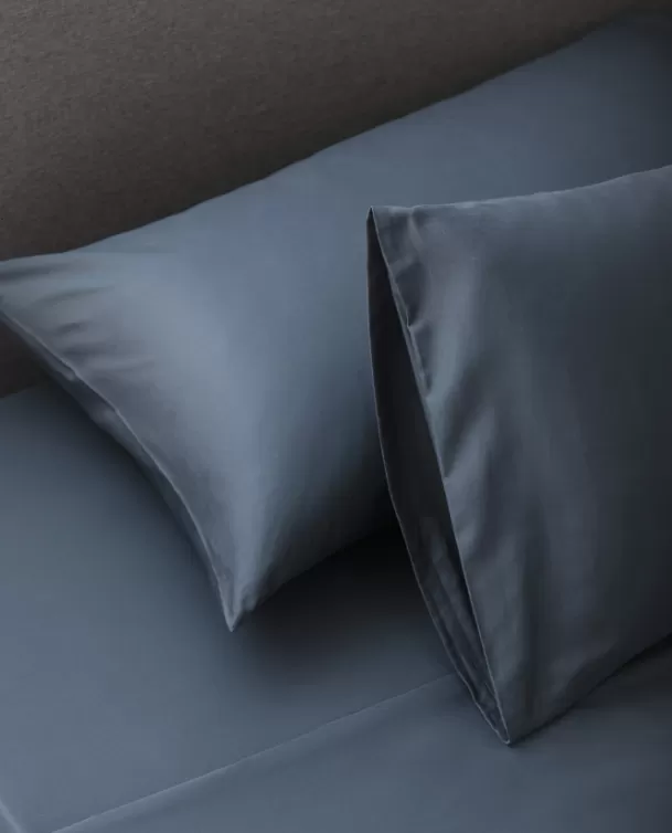 Bassols Fundas de Almohada Regnant Azul Mate Hot