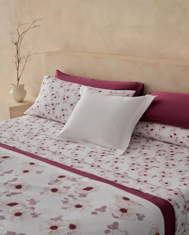 Bassols Juego de Sábanas Dala Rosa Clearance