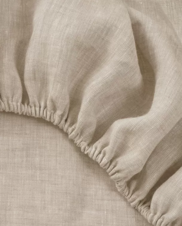 Bassols Sábana Bajera Linen Beige Hot