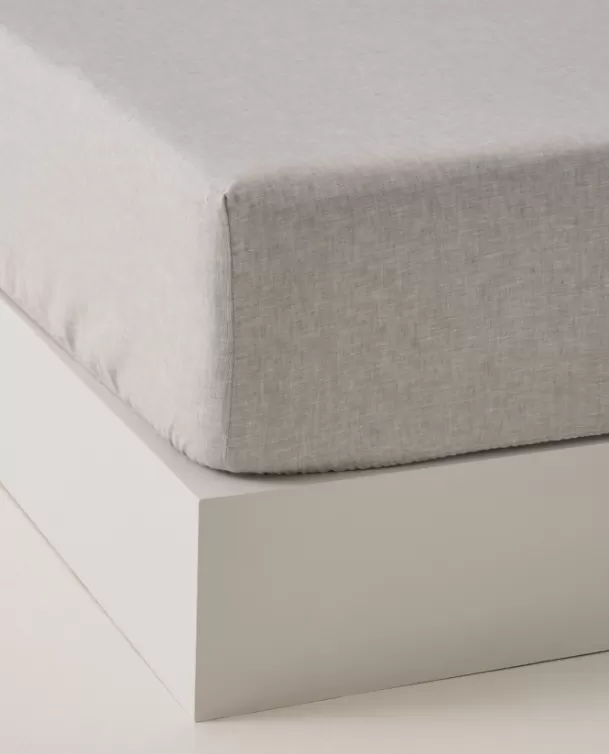 Bassols Sábana Bajera Linen Gris Fashion