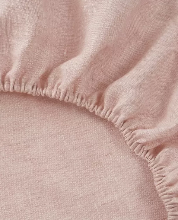 Bassols Sábana Bajera Linen Rosa Cheap