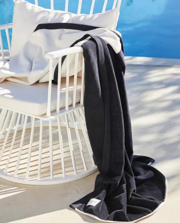 Bassols Toalla de Playa de Velour Midi Azul Marino Flash Sale
