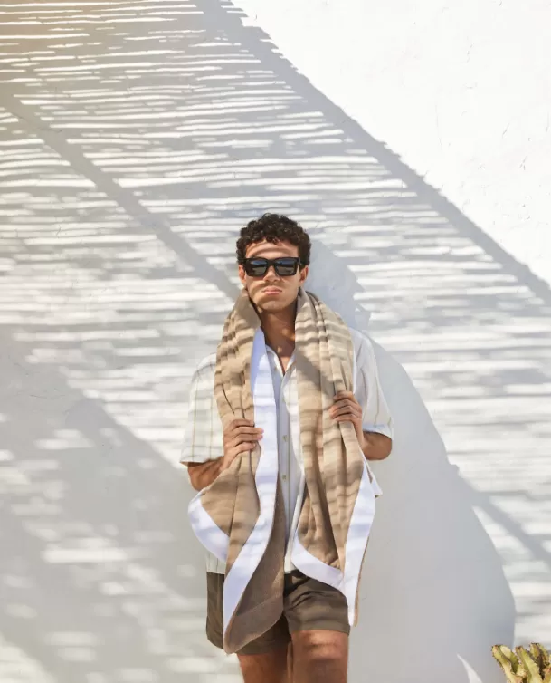 Bassols Toalla de Playa Izar Beige Cheap